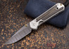 Chris Reeve Knives: Small Sebenza 21 - Bog Oak - Ladder Damascus - 011802