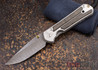 Chris Reeve Knives: Large Sebenza 21 - Bog Oak - Basketweave Damascus - 011811