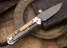 Chris Reeve Knives: Small Sebenza 21 - Spalted Beech - Basketweave Damascus - 021501