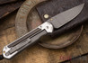 Chris Reeve Knives: Large Sebenza 21 - Macassar Ebony - Ladder Damascus - 021524