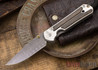 Chris Reeve Knives: Small Sebenza 21 - Bog Oak - Basketweave Damascus - 021530