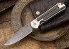 Chris Reeve Knives: Small Sebenza 21 - Bog Oak - Basketweave Damascus - 021532