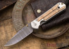 Chris Reeve Knives: Small Sebenza 21 - Spalted Beech - Ladder Damascus - 021534