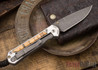 Chris Reeve Knives: Small Sebenza 21 - Spalted Beech - Ladder Damascus - 021536