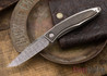 Chris Reeve Knives: Mnandi - Bog Oak - Basketweave Damascus - 021576