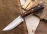 Cross Knives: Lil Whitetail - Desert Ironwood - Yellow Liners - Mosaic Pins - A2 Steel - 022607
