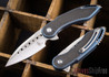 Todd Begg Knives: Steelcraft Series - Mini Glimpse - Carbon Fiber Inlay - Blue Titanium - Satin Blade