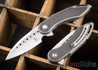 Todd Begg Knives: Steelcraft Series - Mini Glimpse - Carbon Fiber Inlay - Silver Titanium - Satin Blade