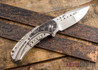 Todd Begg Knives: Custom Beggatti - Pearl Wafer Carbon Fiber - Mirror Polish Blade