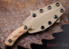 Southern Grind: Jackal Pup - Black Blade - Black & Desert Tan G-10 - Flat Dark Earth Kydex Sheath