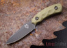 Southern Grind: Jackal Pup - Black Blade - OD Green G-10 - OD Green Kydex Sheath