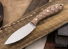 L.T. Wright Knives: Large Northern Hunter - Rustic Brown Mountain Micarta