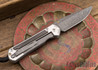 Chris Reeve Knives: Large Sebenza 21 - Bog Oak - Chad Nichols Raindrop Damascus - 040903