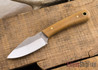 L.T. Wright Knives: Great Plainsman - Natural Micarta - Matte - D2 Steel - Saber Grind