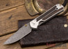 Chris Reeve Knives: Large Sebenza 21 - Macassar Ebony - Chad Nichols Damascus - 050404