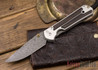 Chris Reeve Knives: Large Sebenza 21 - Macassar Ebony - Chad Nichols Damascus - 050407