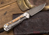 Chris Reeve Knives: Small Sebenza 21 - Spalted Beech - Basketweave Damascus - 041301