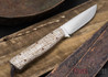 Cross Knives: Bushcrafter LT - CPM 3V - Sandstone Burlap - Natural Micarta Liners & Pins - CK18GD005