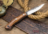 Lon Humphrey Knives: Bird & Trout - Forged 440C - Curly Koa - Red Liners #4