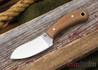 L.T. Wright Knives: Lil Muk - O1 Steel - Natural Canvas Micarta - Matte