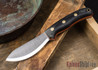 L.T. Wright Knives: JX2 Jessmuk - CPM 3V - Black Canvas Micarta - Orange Liners