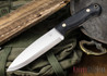 L.T. Wright Knives: Sospes - Scandi Grind - Black Micarta - Matte
