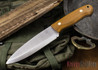 L.T. Wright Knives: Sospes - Scandi Grind - Natural Micarta - Matte