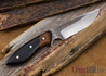 Carter Cutlery: Muteki #1640 Perfect Neck Knife - Black G10 - Ancient New Zealand Swamp Kauri Bolster