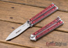 Bradley: Kimura Butterfly Knife - Red & Black G-10 - 154CM