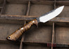 Lon Humphrey Knives: Bridger - Dark Curly Maple - Black Liners - 020814