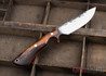 Lon Humphrey Knives: Bridger - Desert Ironwood - Orange Liners - 020850