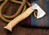 Karesuando Kniven: "Unna Aksu" Hunter's Hatchet - Curly Birch - Stainless Steel - 312