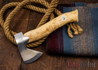 Karesuando Kniven: "Unna Aksu" Hunter's Hatchet - Curly Birch - Stainless Steel - 327