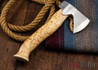 Karesuando Kniven: "Unna Aksu" Hunter's Hatchet - Curly Birch - Stainless Steel - 330