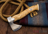 Karesuando Kniven: "Unna Aksu" Hunter's Hatchet - Curly Birch - Stainless Steel - 330