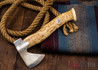 Karesuando Kniven: "Unna Aksu" Hunter's Hatchet - Curly Birch - Stainless Steel - 332