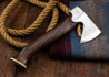 Karesuando Kniven: "Unna Aksu" Hunter's Hatchet - Walnut - Stainless Steel - 386