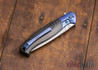 WE Knife: 901 Deacon - Blue Titanium Framelock - Carbon Fiber - M390