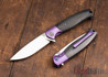 WE Knife: 901 Deacon - Purple Titanium Framelock - Carbon Fiber - M390