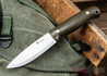 L.T. Wright Knives: Rogue River 3V - Scandi - Green Micarta - Red Liners