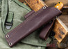 L.T. Wright Knives: Rogue River 3V - Scandi - Natural Micarta - Red Liners - Matte