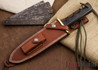 Randall Made Knives: Model 14 Attack - Sawteeth - 4-Finger Black Micarta Handle - Double Brass Hilt