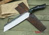 Lon Humphrey Knives: Retribution - Green & Brown Buckeye Burl - Lime Green Liners - 056