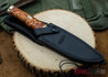 Fallkniven: SK6se Dark Curly Birch Scandi Knife - Leather Sheath