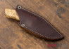 Dark Timber Knives: 1911 Commander Nitro-V - Black Ash Burl - Green Guard - Nat/Blk/Nat Spacer - PVD Coated