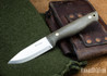 L.T. Wright Knives: Switchback - Green Micarta - Matte