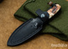 Joe Loui Knives: Bushcrafter - Rootbeer Float Acrylic - 1084 Steel