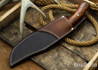 Lon Humphrey Knives: Gunfighter Bowie - Black Canvas Micarta - Lime Green Liners - 112306