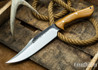 Lon Humphrey Knives: Gunfighter Bowie - Natural Canvas Micarta - 112316