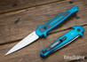 Kershaw Knives: Launch 8 Stiletto - Teal Aluminum - Carbon Fiber Inlay - CPM-154 - Stonewash - 7150TEALSW